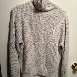 SHEIN Speckled Knit Turtleneck Sweater